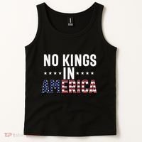 No Kings In America Flag Protest Save Democracy Tank Top thumb 2