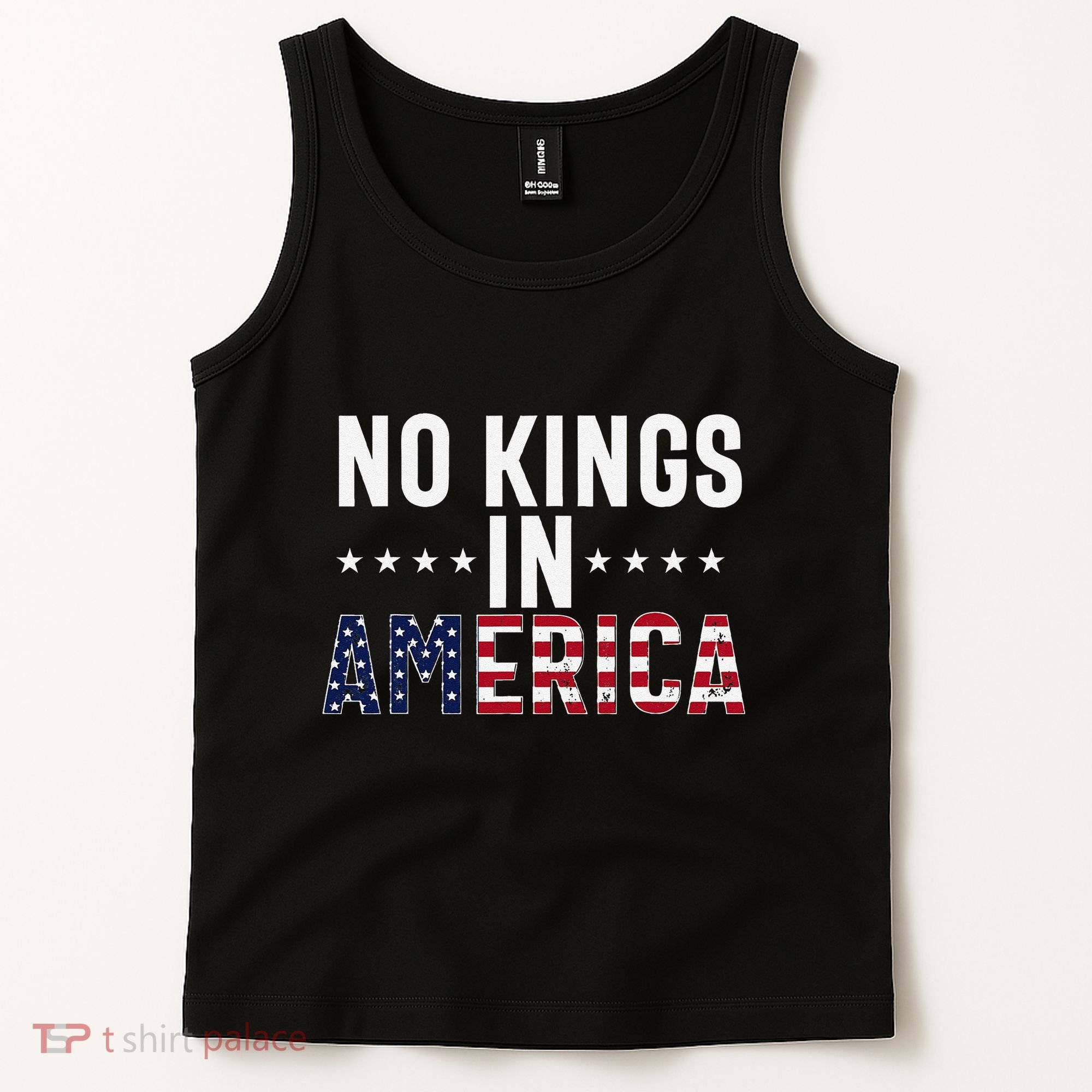 No Kings In America Flag Protest Save Democracy Tank Top