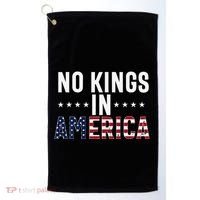 No Kings In America Flag Protest Save Democracy Golf Towel thumb 0