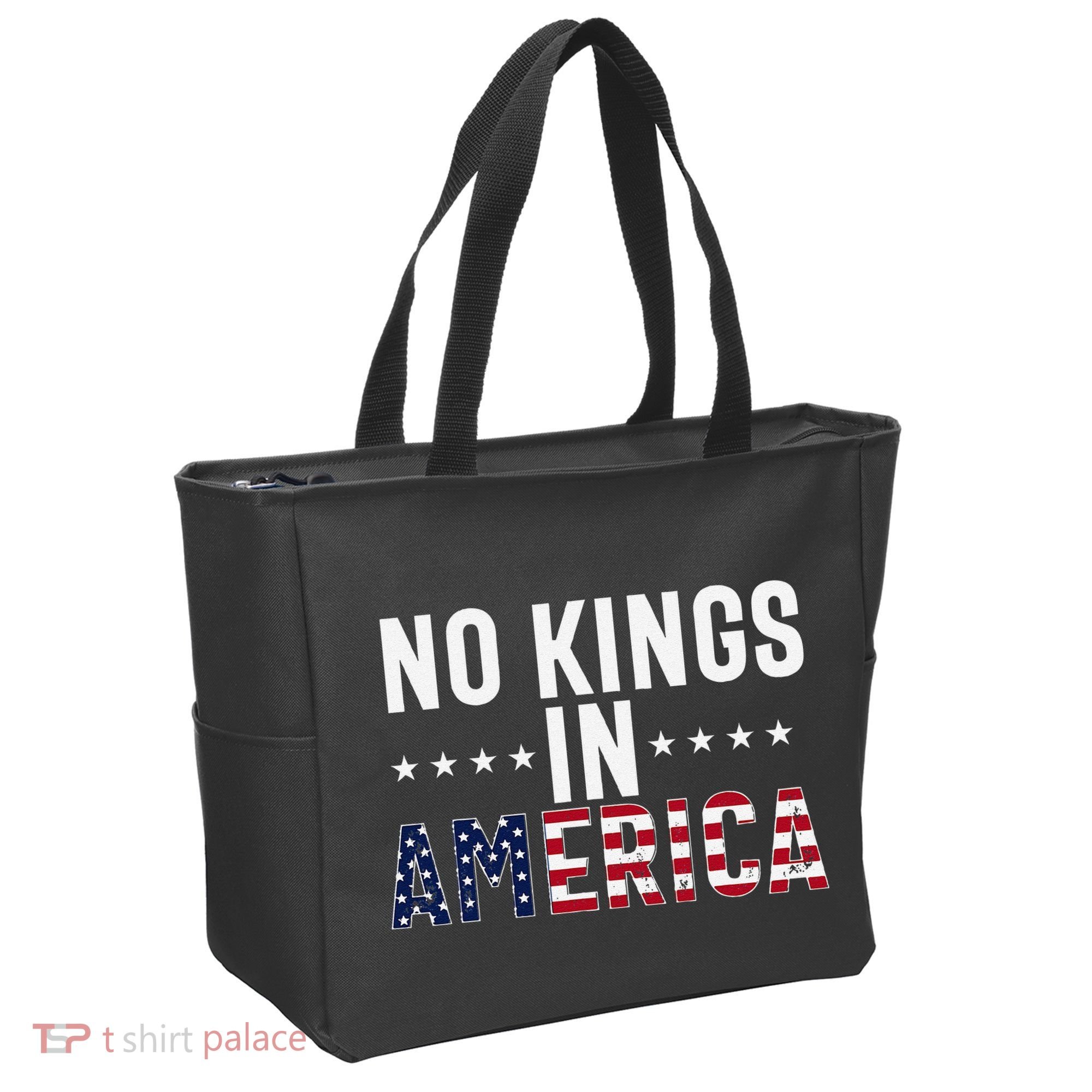 No Kings In America Flag Protest Save Democracy Tote Bag
