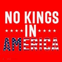 No Kings In America Flag Protest Save Democracy Santa Hat thumb 1