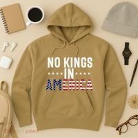 No Kings In America Flag Protest Save Democracy Hoodie thumb 3