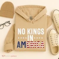 No Kings In America Flag Protest Save Democracy Hoodie thumb 4