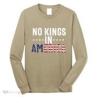 No Kings In America Flag Protest Save Democracy Long Sleeve Shirt thumb 0