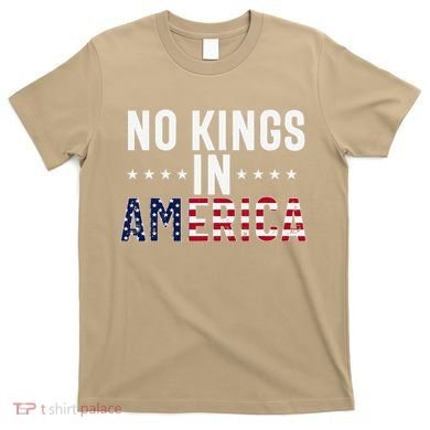 No Kings In America Flag Protest Save Democracy T-Shirt