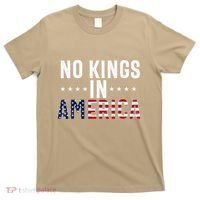 No Kings In America Flag Protest Save Democracy T-Shirt thumb 0