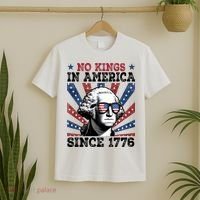 No Kings In America Since 1776 USA Flag Vintage T-Shirt thumb 2