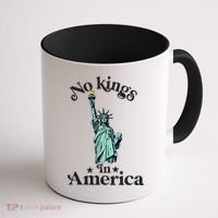 No Kings In America Flag Protest Save Democracy Coffee Mug thumb 1