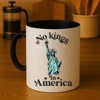 No Kings In America Flag Protest Save Democracy Coffee Mug thumb 4