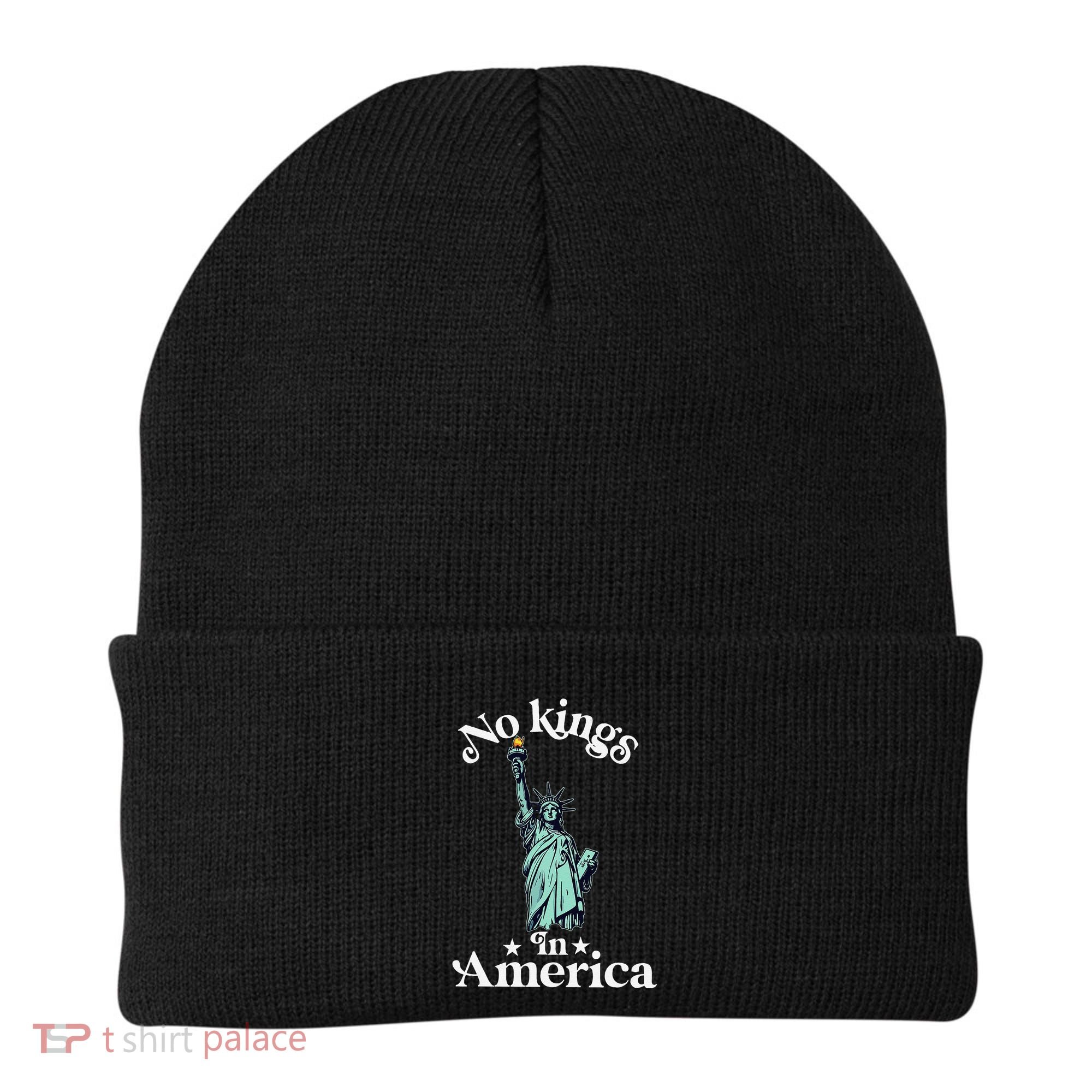 No Kings In America Flag Protest Save Democracy Beanie