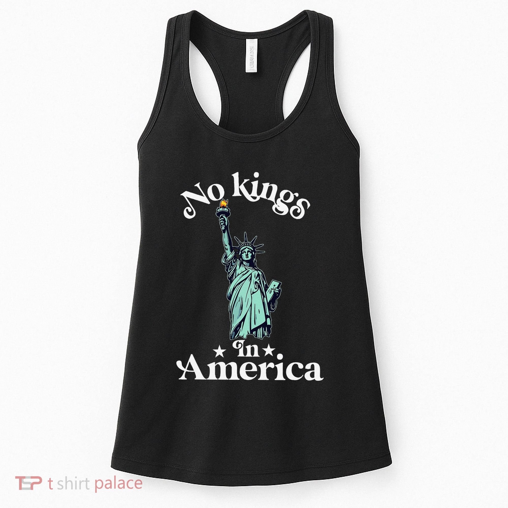 No Kings In America Flag Protest Save Democracy Women's Tank Top