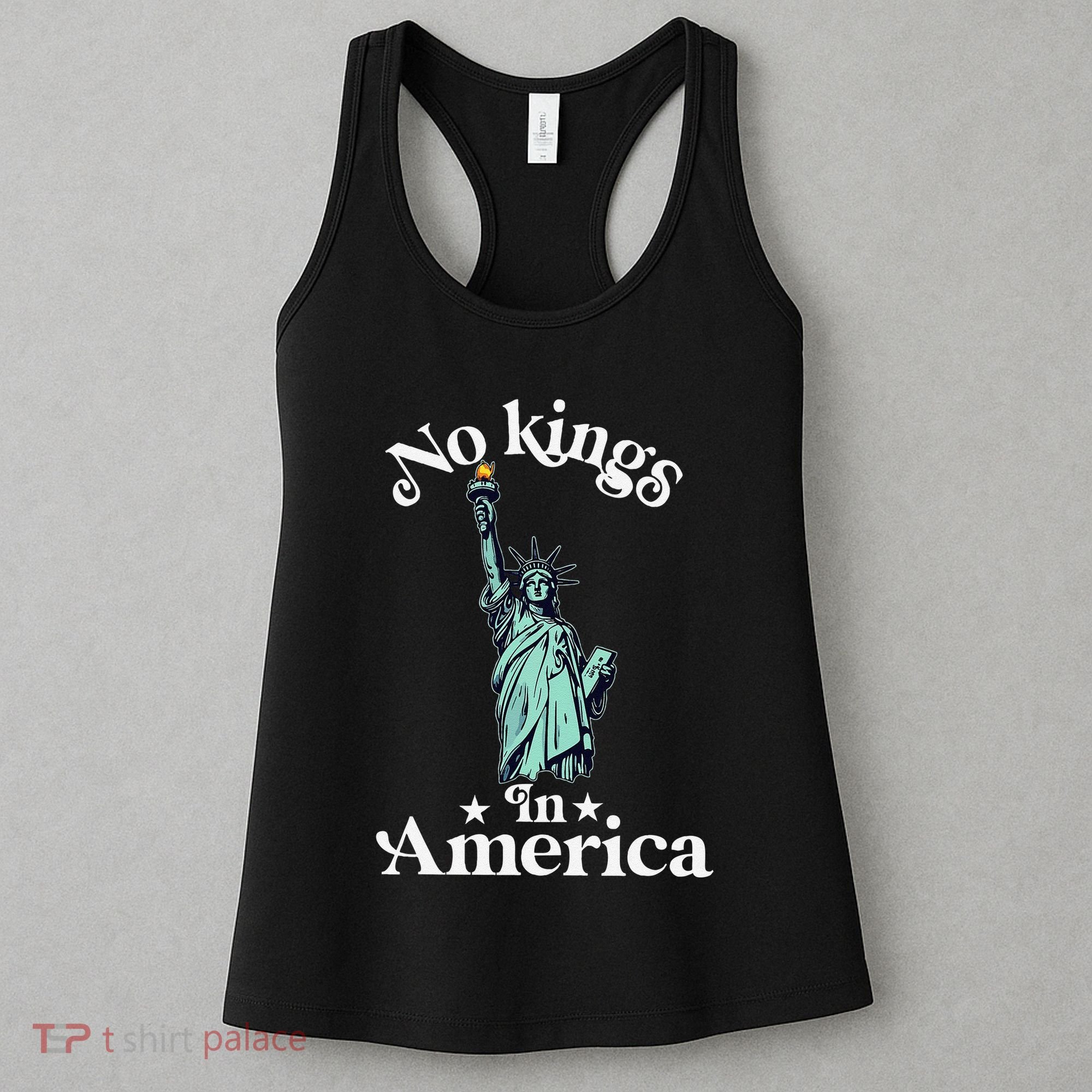 No Kings In America Flag Protest Save Democracy Women's Tank Top