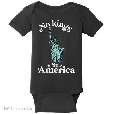 No Kings In America Flag Protest Save Democracy Baby Bodysuit