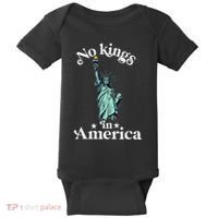 No Kings In America Flag Protest Save Democracy Baby Bodysuit thumb 0