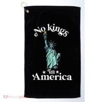 No Kings In America Flag Protest Save Democracy Golf Towel thumb 0
