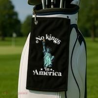 No Kings In America Flag Protest Save Democracy Golf Towel thumb 2