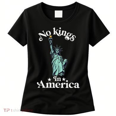 No Kings In America Flag Protest Save Democracy Women's T-Shirt