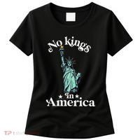 No Kings In America Flag Protest Save Democracy Women's T-Shirt thumb 0