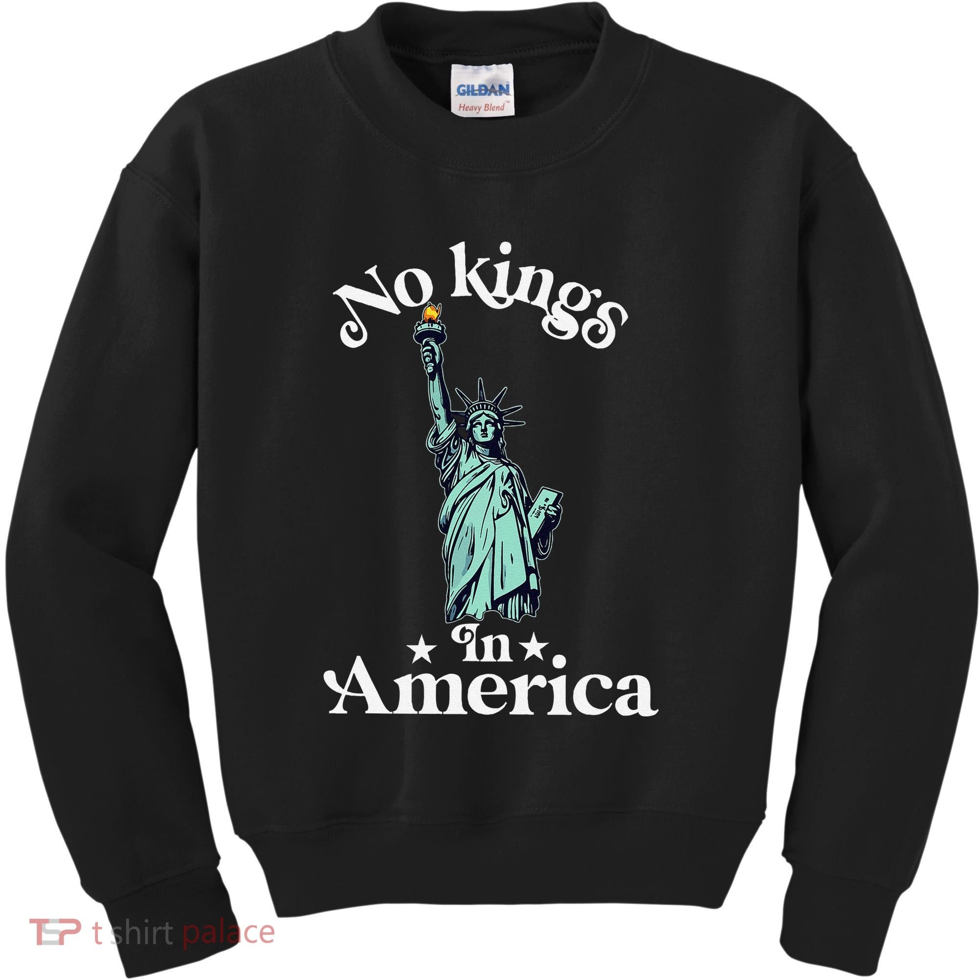 No Kings In America Flag Protest Save Democracy Kids Sweatshirt