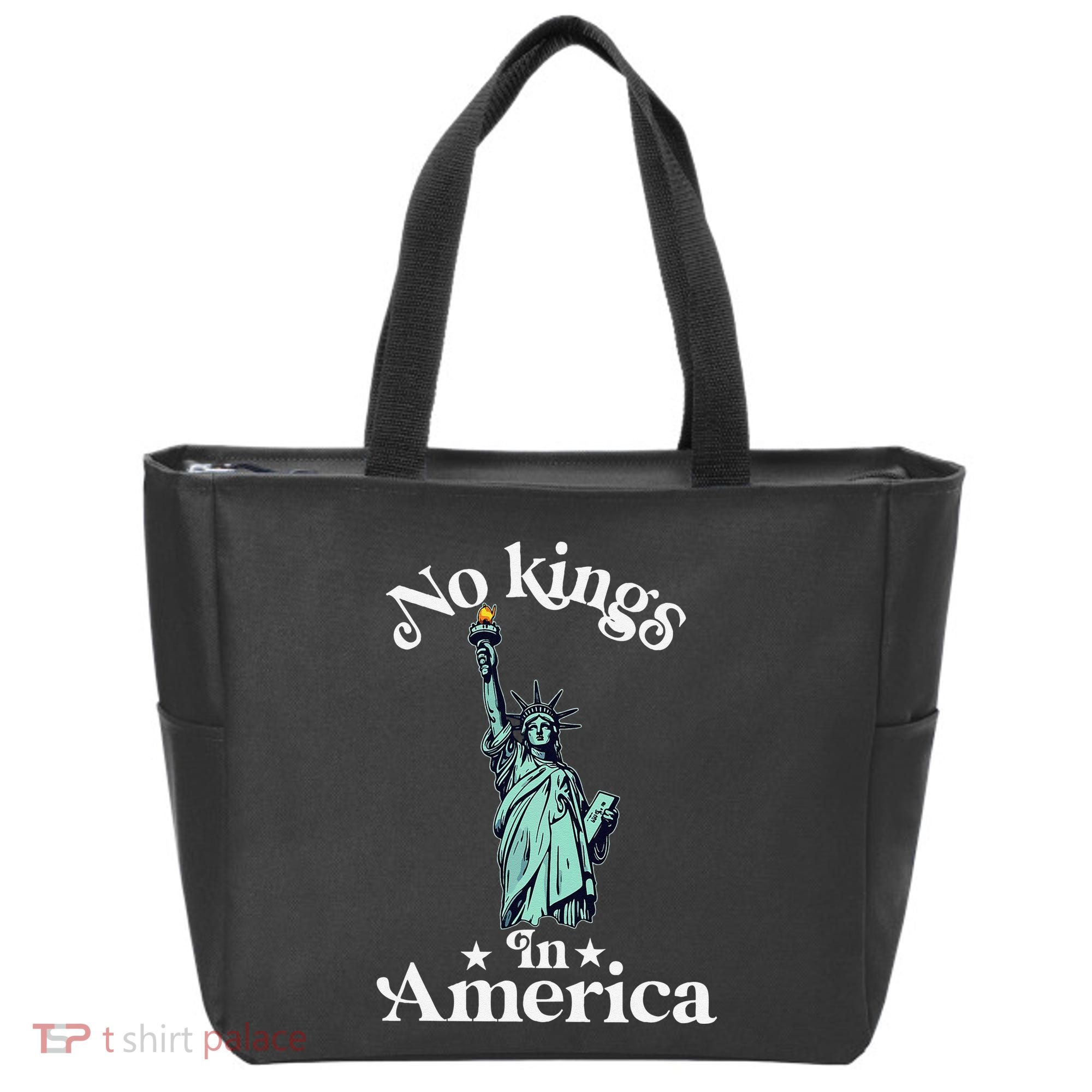 No Kings In America Flag Protest Save Democracy Tote Bag