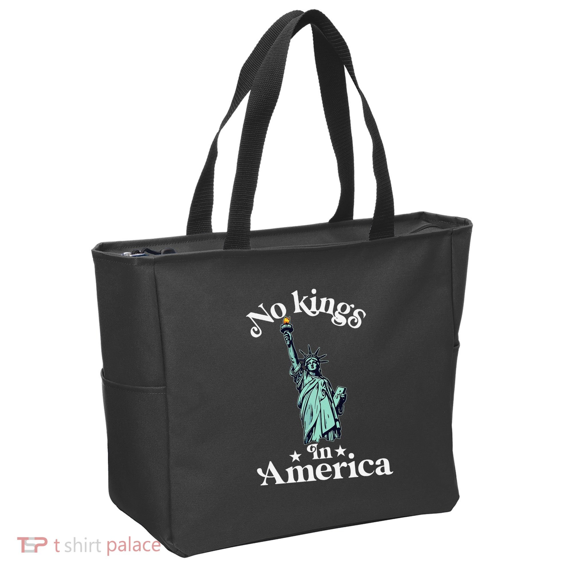 No Kings In America Flag Protest Save Democracy Tote Bag