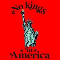 No Kings In America Flag Protest Save Democracy Santa Hat thumb 1