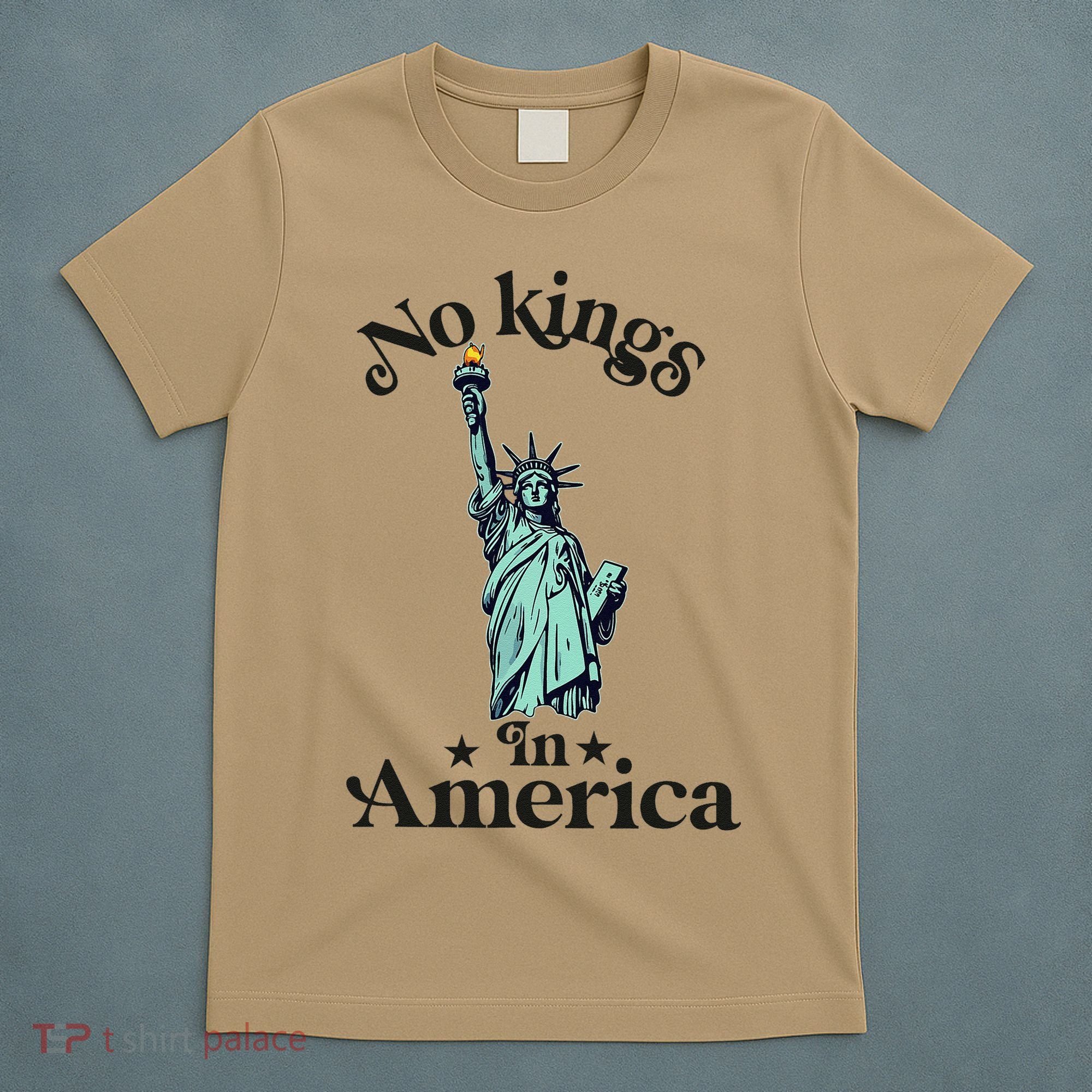 No Kings In America Flag Protest Save Democracy T-Shirt