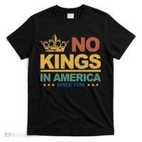 No Kings In America Vintage Democracy  T-Shirt thumb 0
