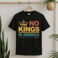 No Kings In America Vintage Democracy  T-Shirt thumb 2