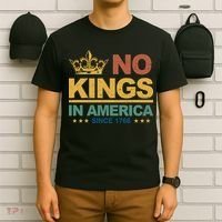 No Kings In America Vintage Democracy  T-Shirt thumb 6