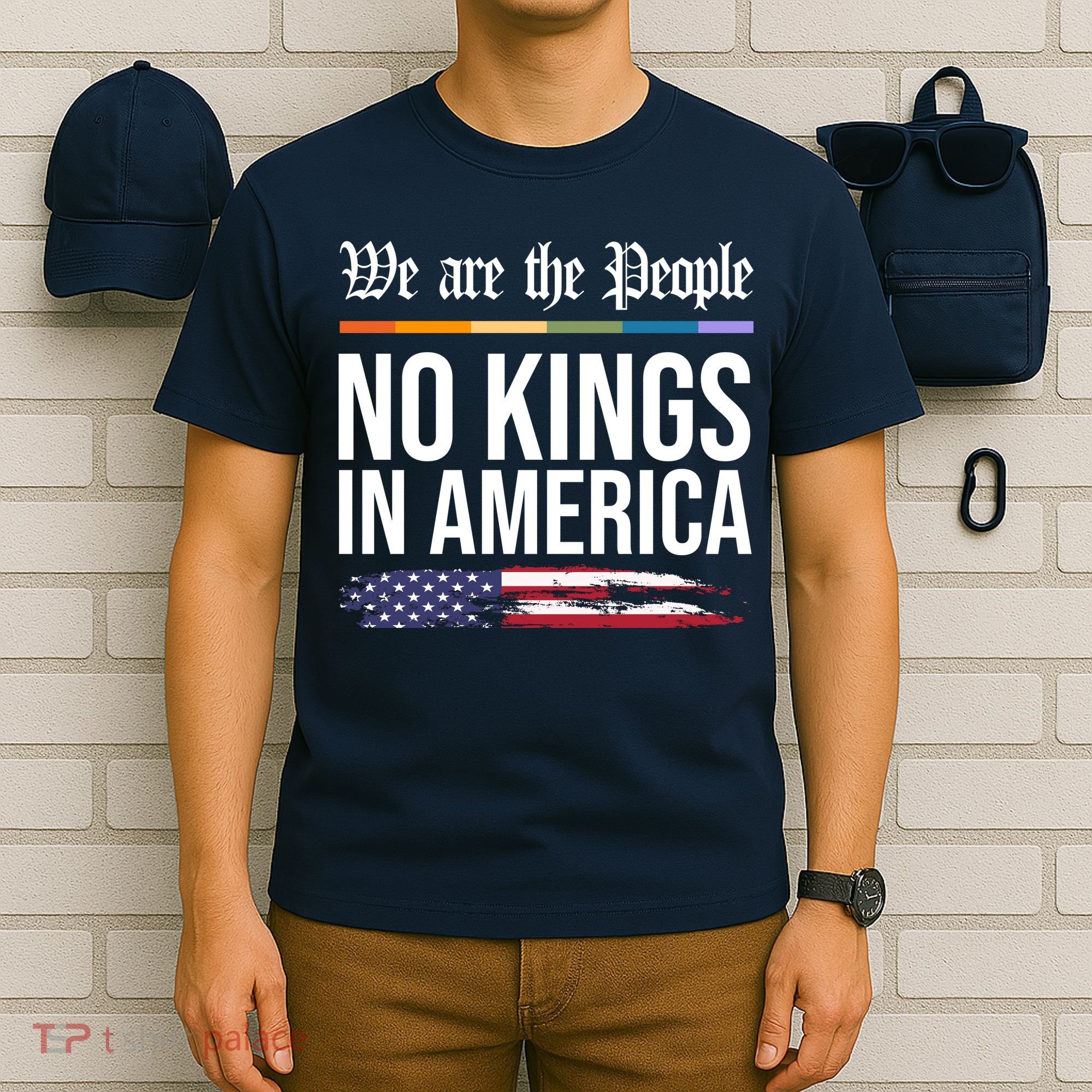 No Kings In America We The People Political Protest T-Shirt