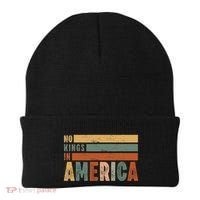 No Kings In America Flag Protest Save Democracy Beanie thumb 0