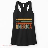 No Kings In America Flag Protest Save Democracy Women's Tank Top thumb 0
