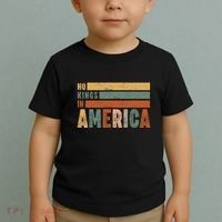 No Kings In America Flag Protest Save Democracy Toddler T-Shirt thumb 2