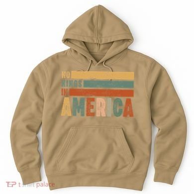 No Kings In America Flag Protest Save Democracy Hoodie