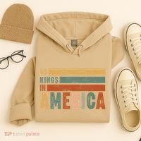 No Kings In America Flag Protest Save Democracy Hoodie thumb 4