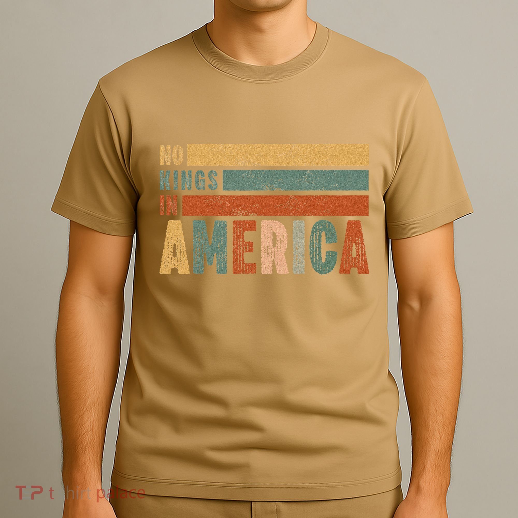 No Kings In America Flag Protest Save Democracy T-Shirt