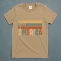 No Kings In America Flag Protest Save Democracy T-Shirt thumb 5