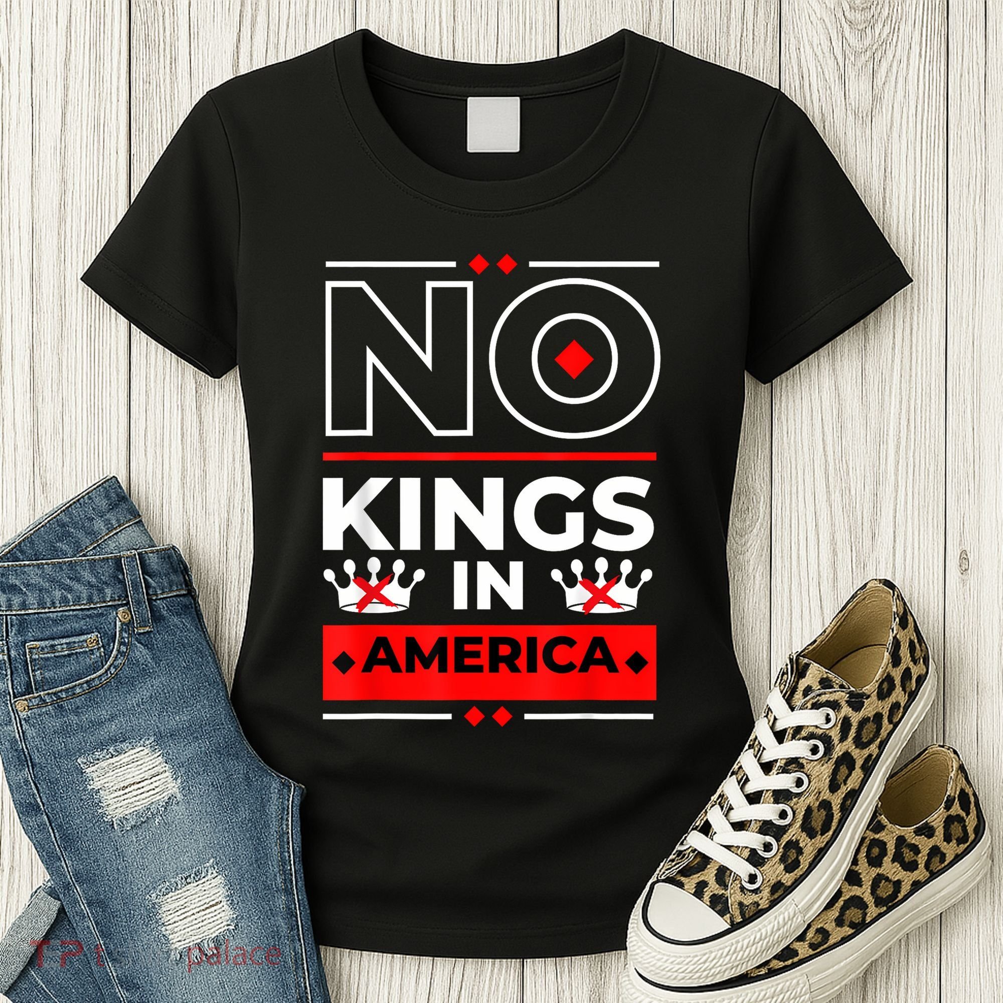 No Kings In America We The People Political Women's T-Shirt