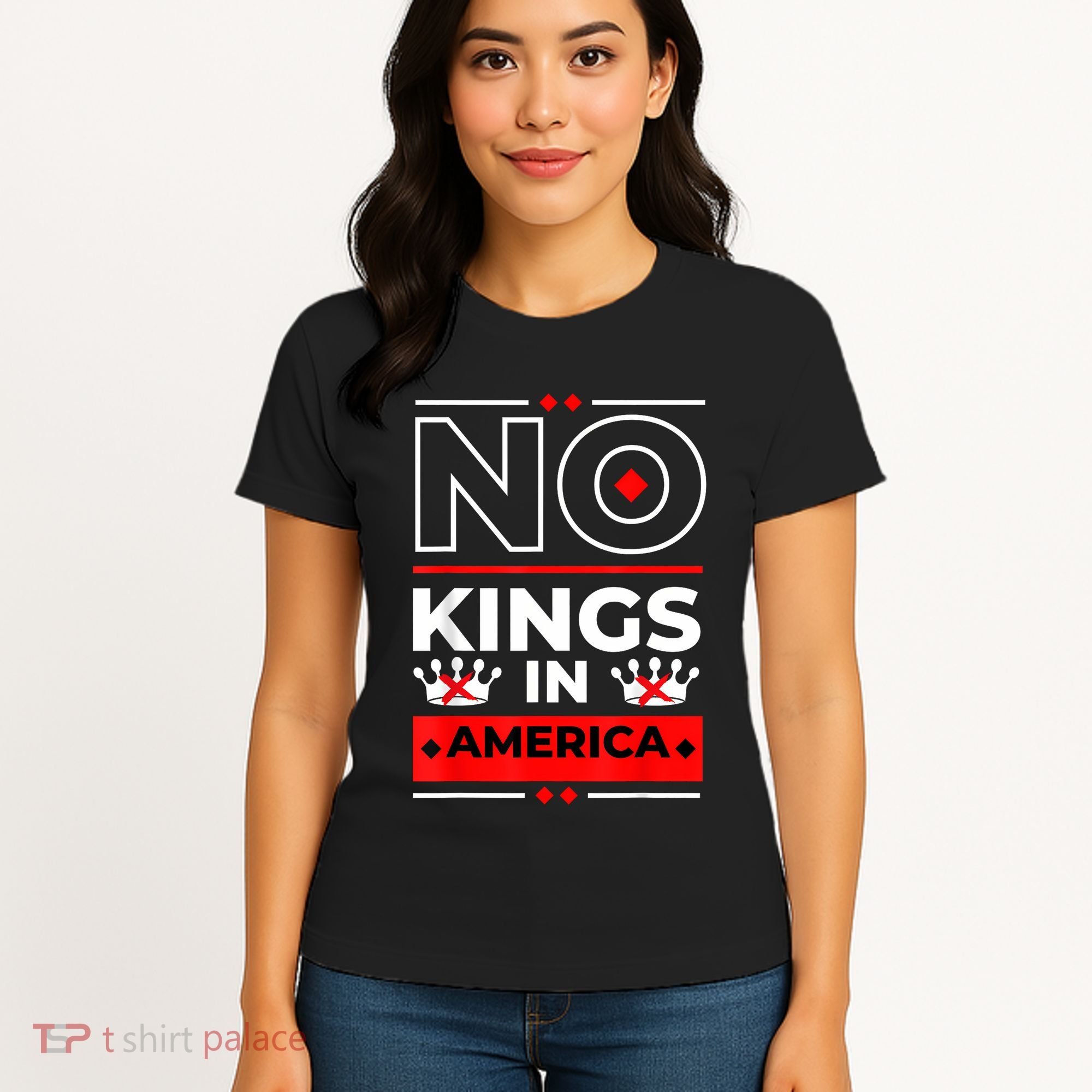 No Kings In America We The People Political Women's T-Shirt