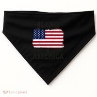 No Kings In America Flag Protest Save Democracy USA-Made Doggie Bandana thumb 0