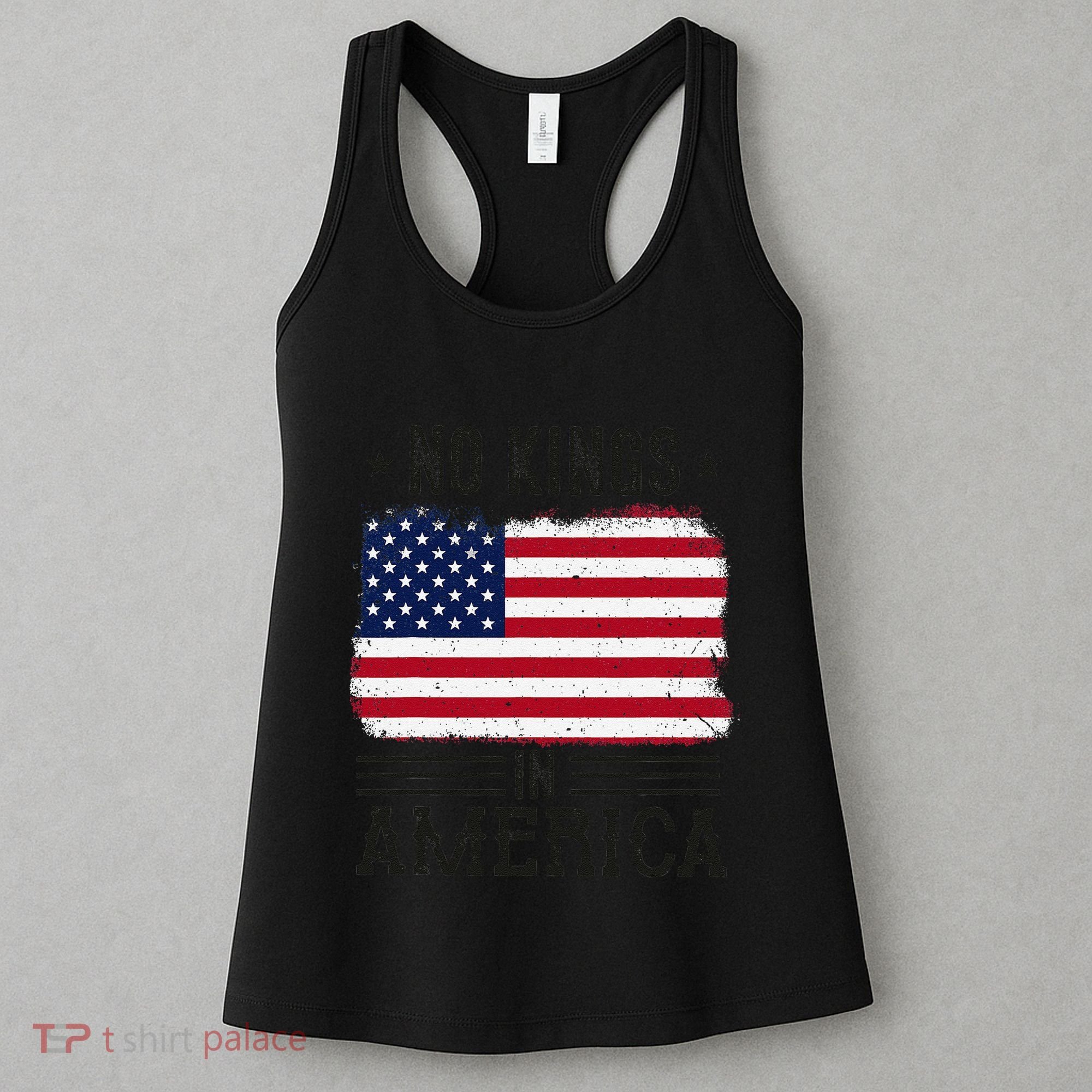 No Kings In America Flag Protest Save Democracy Women's Tank Top