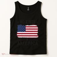 No Kings In America Flag Protest Save Democracy Tank Top thumb 2