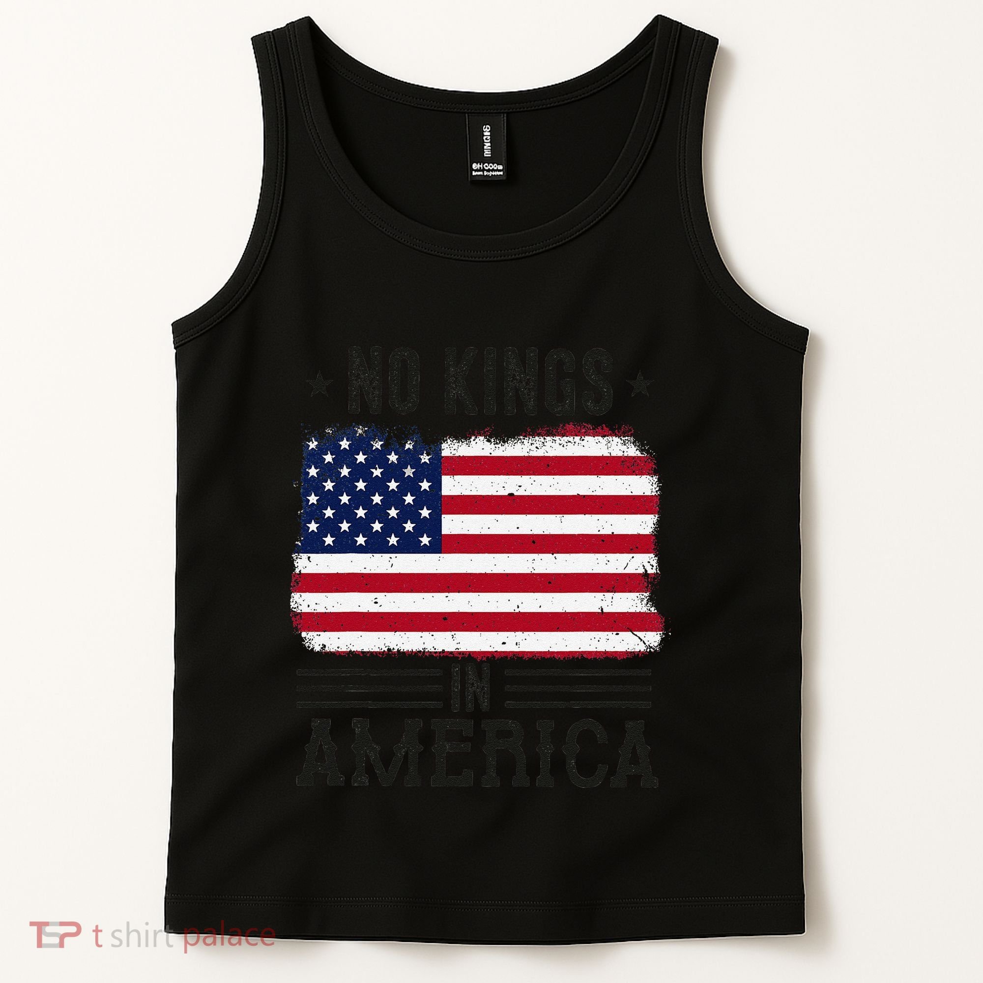 No Kings In America Flag Protest Save Democracy Tank Top