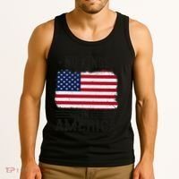 No Kings In America Flag Protest Save Democracy Tank Top thumb 3