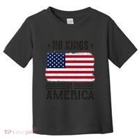 No Kings In America Flag Protest Save Democracy Toddler T-Shirt thumb 0