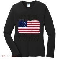 No Kings In America Flag Protest Save Democracy Women's Long Sleeve Shirt thumb 0