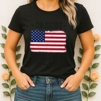 No Kings In America Flag Protest Save Democracy Women's T-Shirt thumb 2