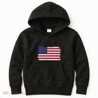 No Kings In America Flag Protest Save Democracy Kids Hoodie thumb 0
