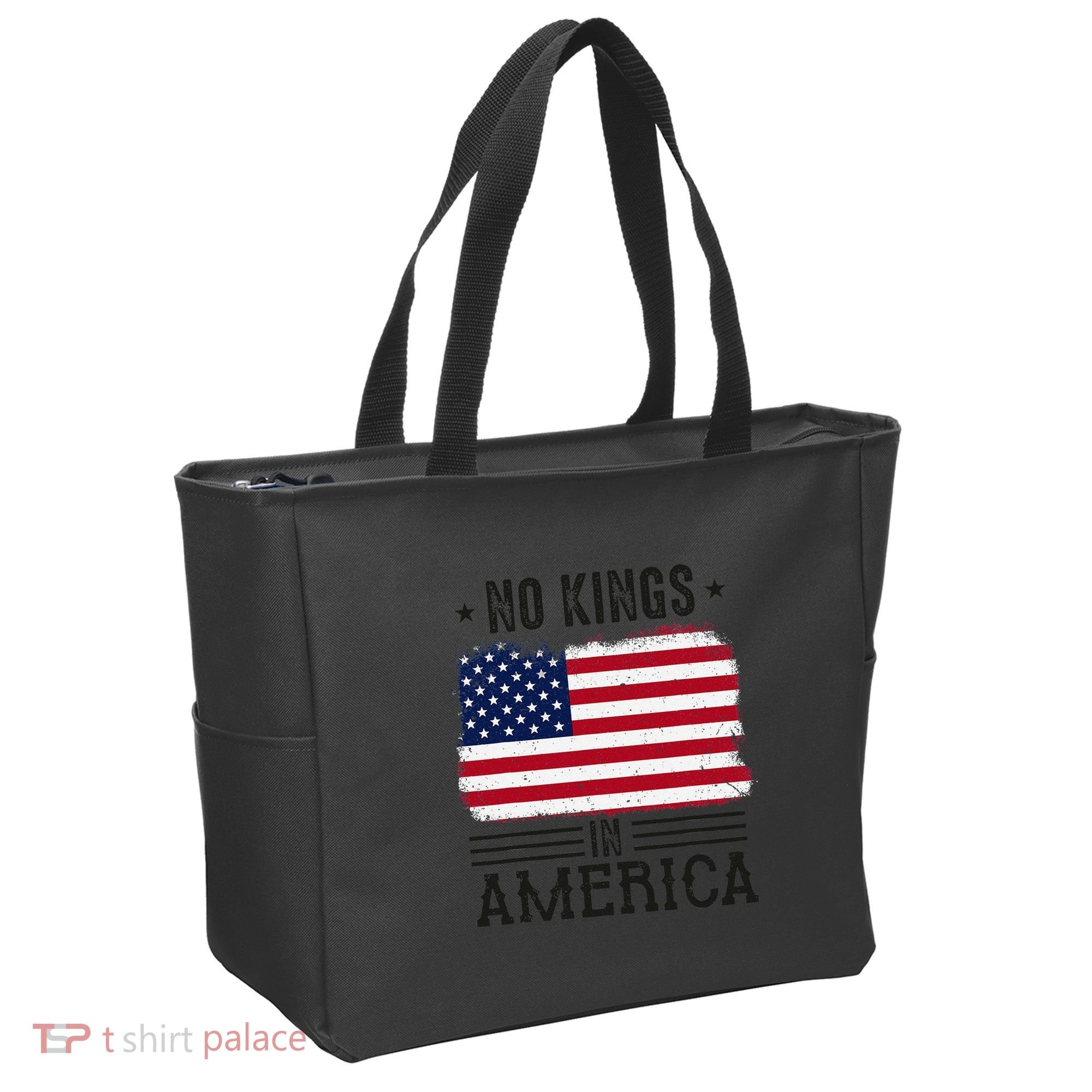 No Kings In America Flag Protest Save Democracy Tote Bag
